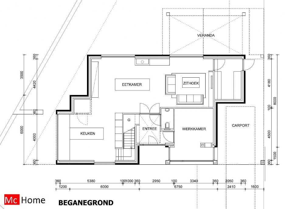 mc-home.nl M93 moderne eigentijdse  kubistische villa in prefab bouwsysteem duurzaam en energieneutraal