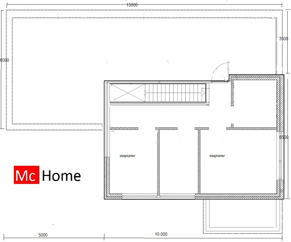 mc-home.nl M99 kubistiche villa bouwen dakterras veel raampartijen en glas in staalframebouw of houtskeletbouw