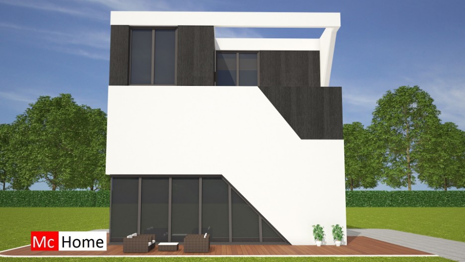 Mc-Home.nl kubuswoningen modern kubistisch eigentijds ontwerp M64 energiearm bouwen met prefabbouw