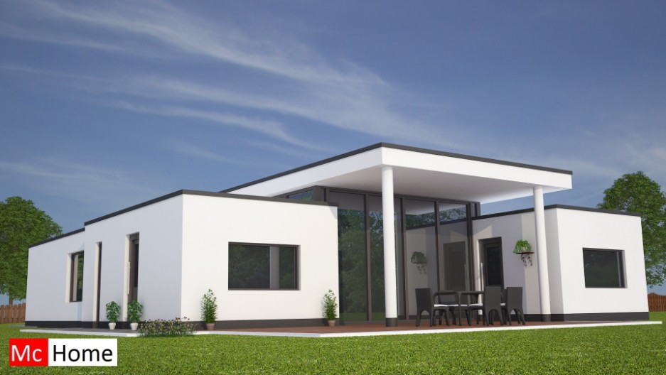 mc-home.nl B27 moderne levensloopbestendige bungalow energieneutraal gebouwd in staalframebouw 