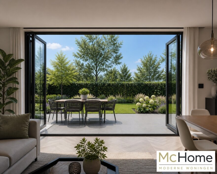 Mc-Home.nl schuur en kapwoning Ontwerp K155 staalframebouw 