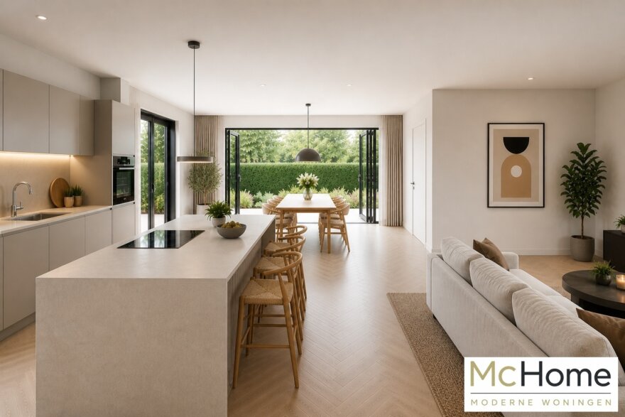 Mc-Home.nl schuur en kapwoning Ontwerp K155 staalframebouw 
