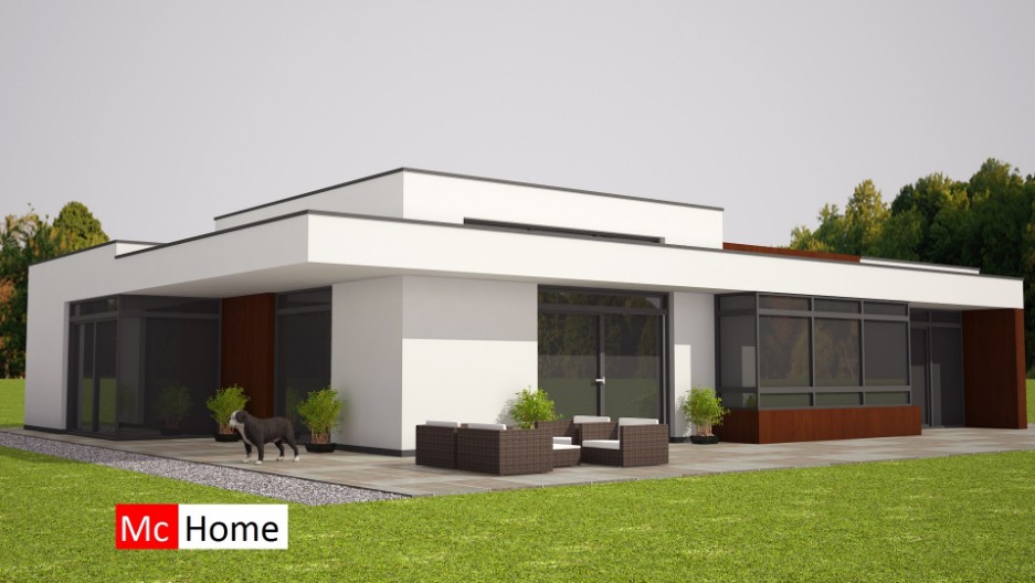 moderne bungalow energieneutraal grote ramen veel licht Mc-Home.nl B50 