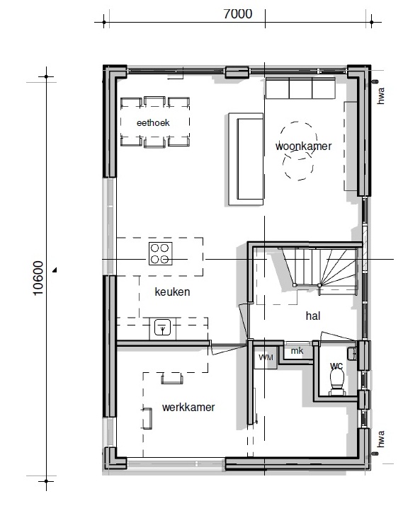 Schuurwoning type 152 betaalbaar efficient ontwerp Schuurwoning type 152 betaalbaar efficient ontwerp