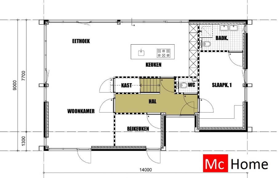 www.MC-HOME.nl  K123 Moderne kapwoning staalframebouw NederlaND