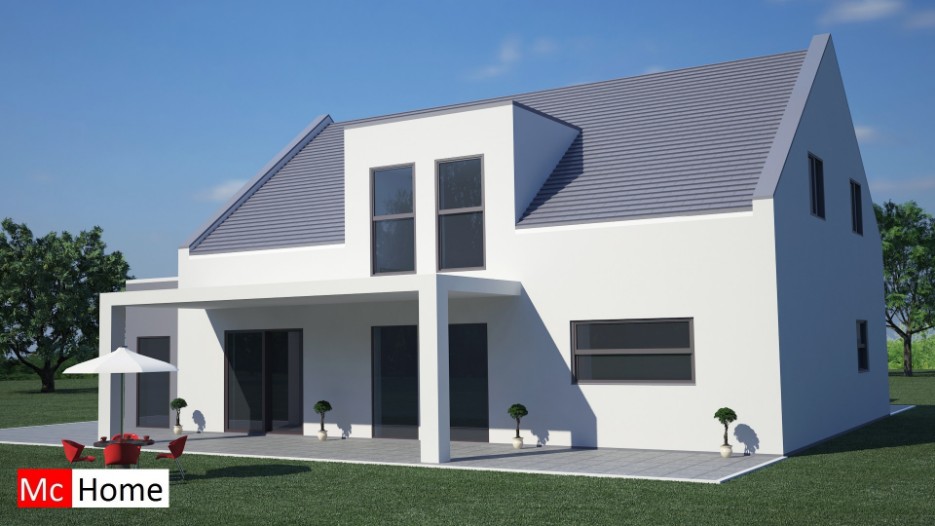 www.mc-home.nl K3 duurzame woning in moderne bouwstijl energienetraal in staalframebouw of traditioneel bouwwijze