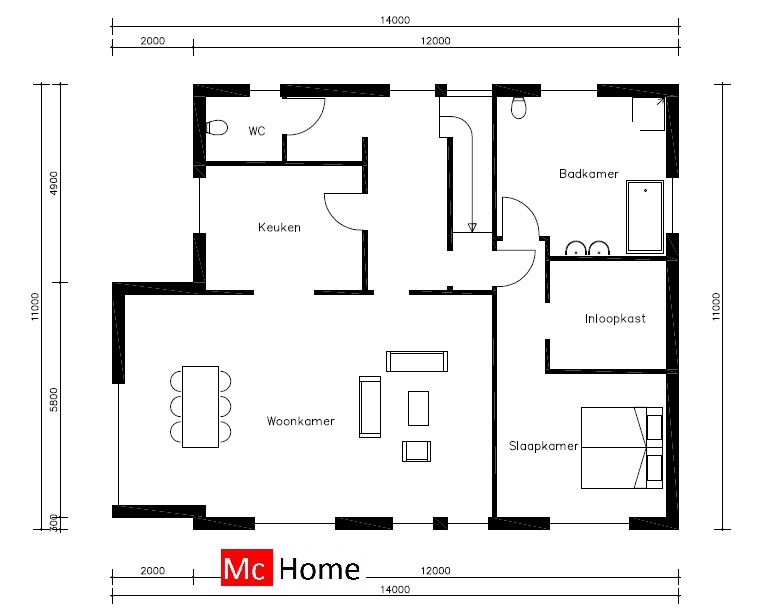 www.mc-home.nl K3 duurzame woning in moderne bouwstijl energienetraal in staalframebouw of traditioneel bouwwijze