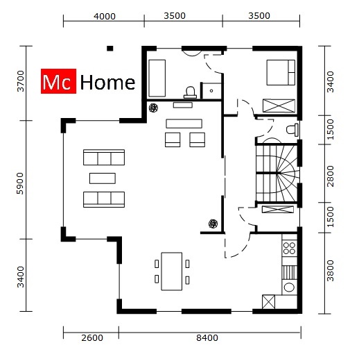 www.mc-home.nl K4 duurzame woning in moderne bouwstijl energieneutraal in staalframe of metselwerk bouwwijze