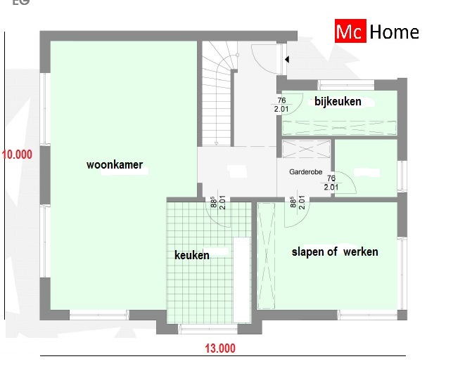 www.mc-home.nl K5 duurzame woning in moderne bouwstijl energieneutraal in staalframe of houtskelet of metselwerk wijze 