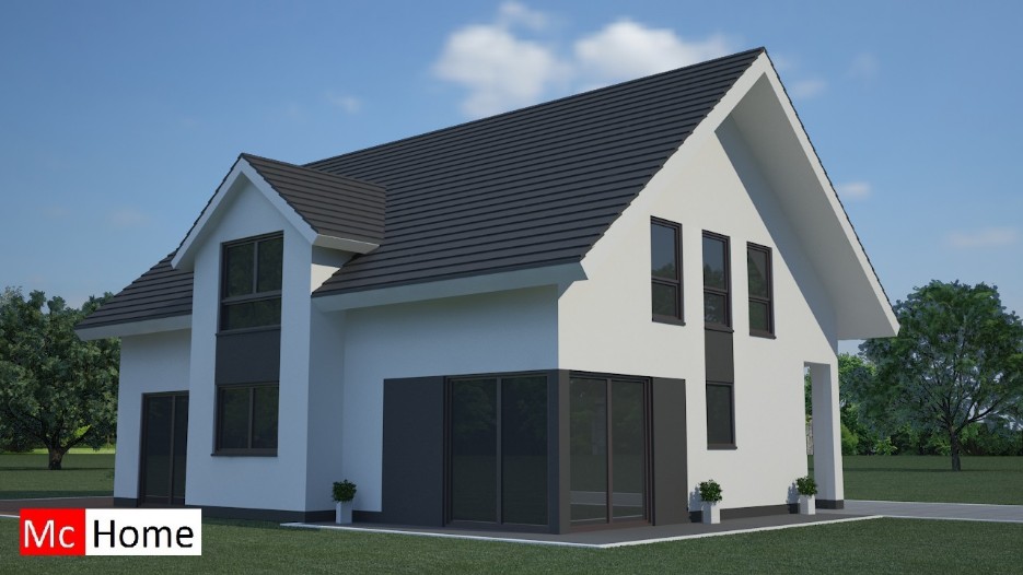 www.mc-home.nl K5 duurzame woning in moderne bouwstijl energieneutraal in staalframe of houtskelet of metselwerk wijze 