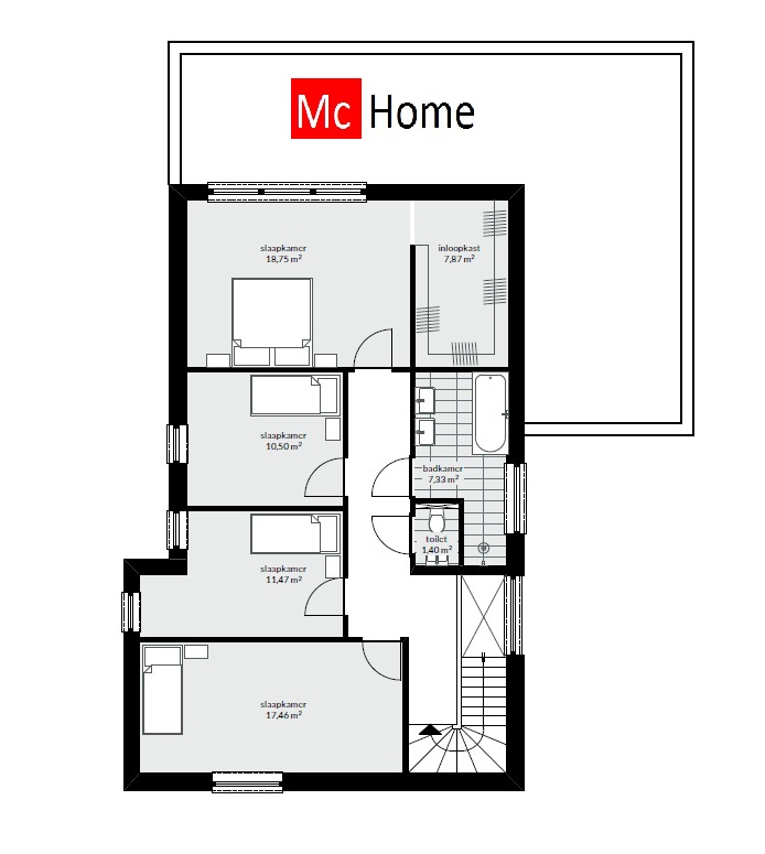 zelf ontwerpen en bouwen met een modern staalframe bouwsysteem ontwerp M182 Mc-Home